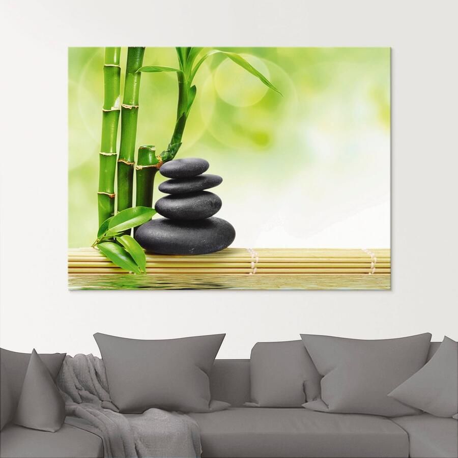 Artland Print op glas Spa concept zen basaltstenen - Foto 2