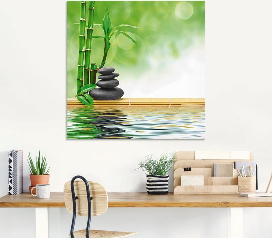 Artland Print op glas Spa concept zen basaltstenen - Foto 5
