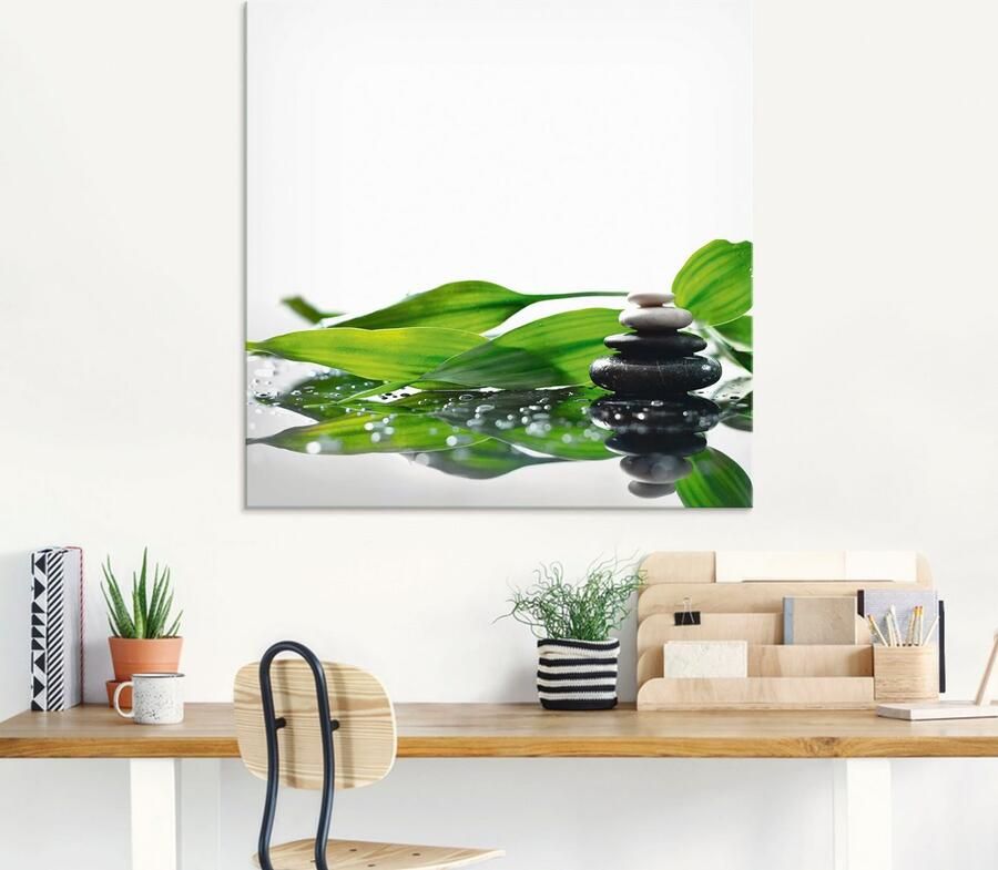 Artland Print op glas Spa met stenen en bamboe - Foto 5