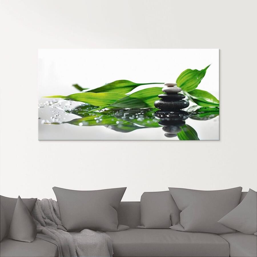Artland Print op glas Spa met stenen en bamboe - Foto 2
