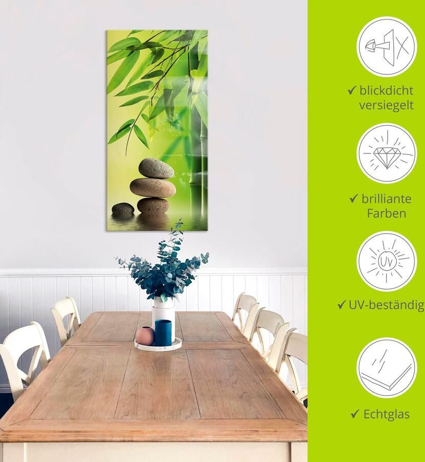Artland Print op glas Spa stilleven in verschillende maten - Foto 3
