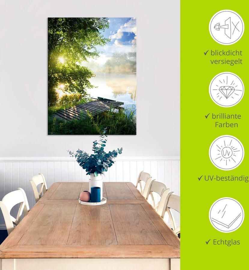 Artland Print op glas Stijger in de ochtend in verschillende maten - Foto 5