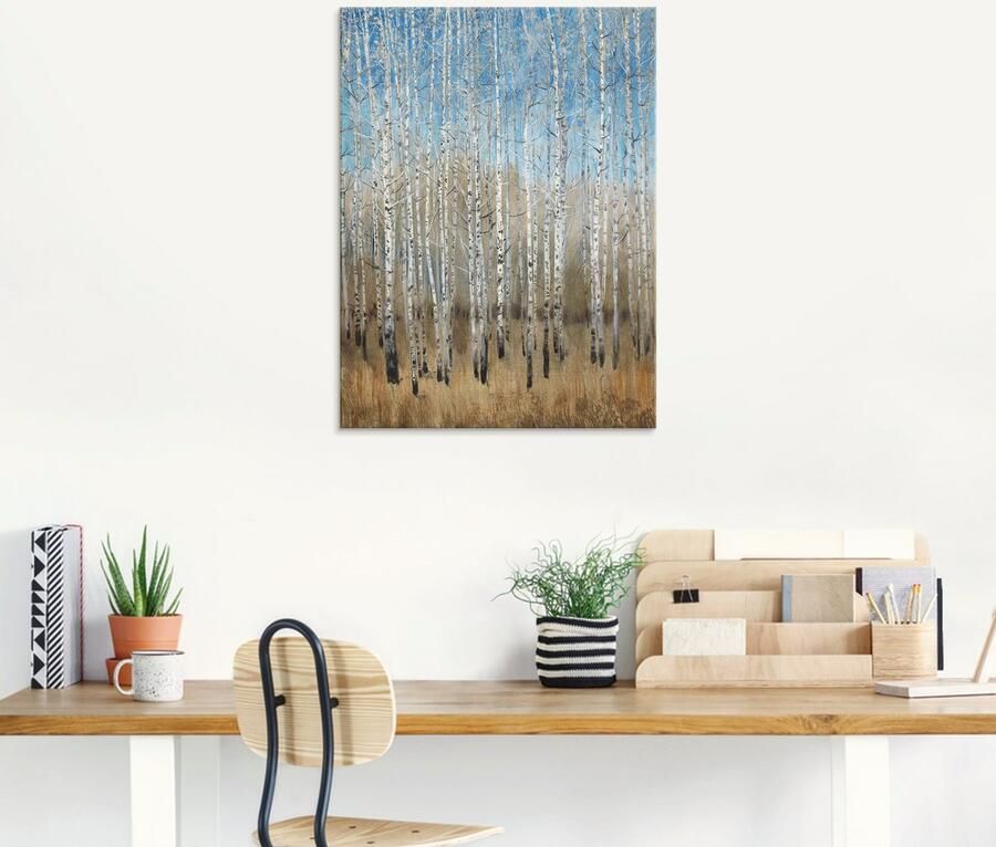 Artland Print op glas Stoffige blauwe berken II - Foto 5