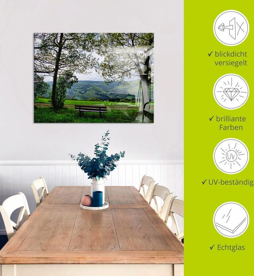 Artland Print op glas Uitzicht op het voorjaar - Foto 4