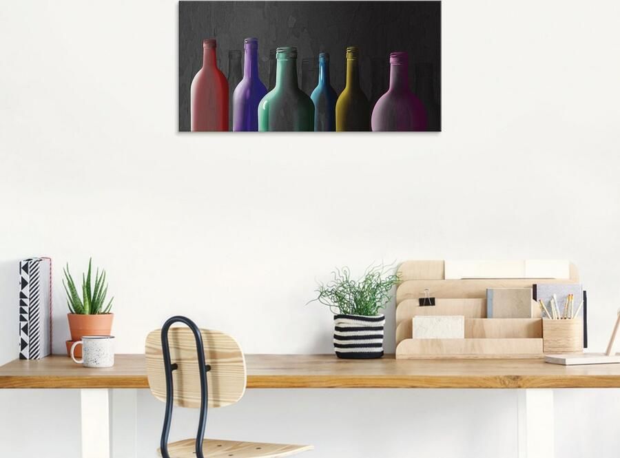 Artland Print op glas Veelkleurige glazen flessen - Foto 5