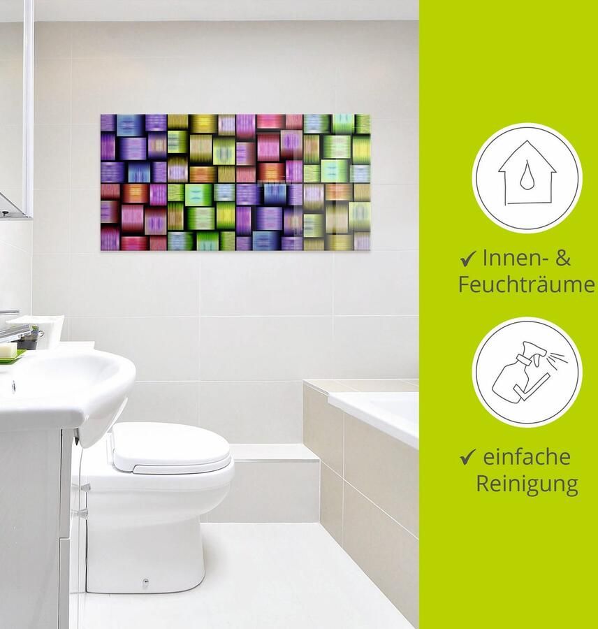 Artland Print op glas Veelkleurige motieven in verschillende maten - Foto 3