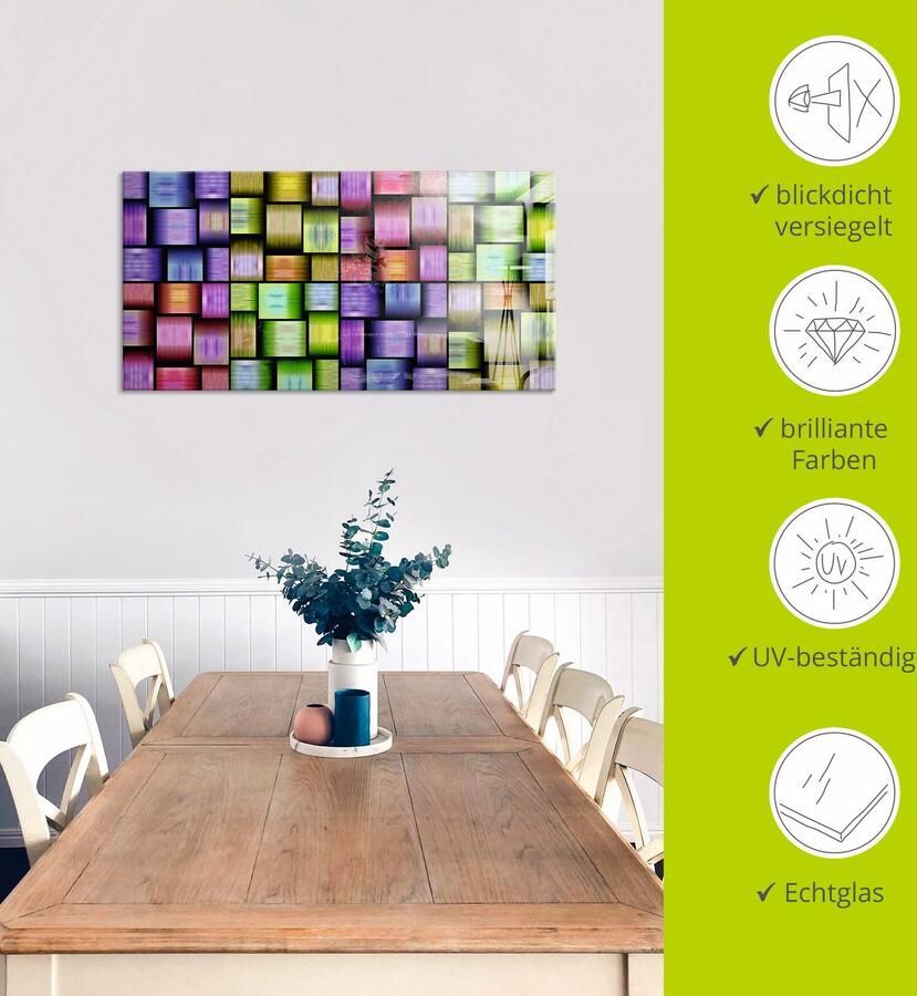 Artland Print op glas Veelkleurige motieven in verschillende maten - Foto 4