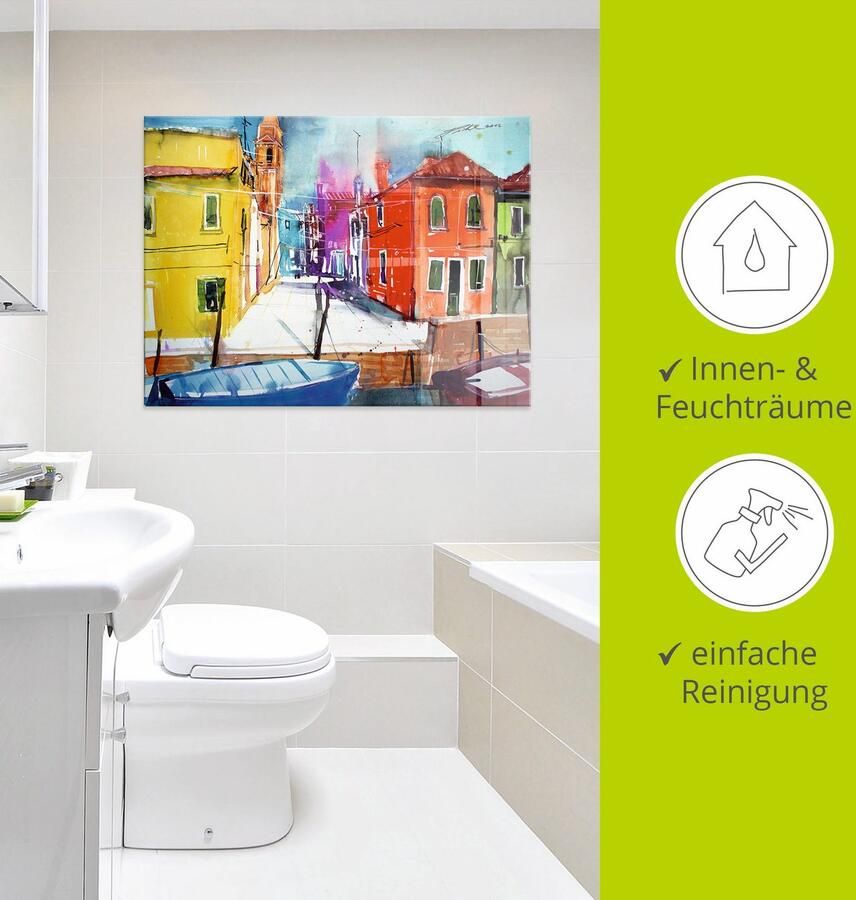 Artland Print op glas Venetië Burano Fondamenta del Pizzo - Foto 3