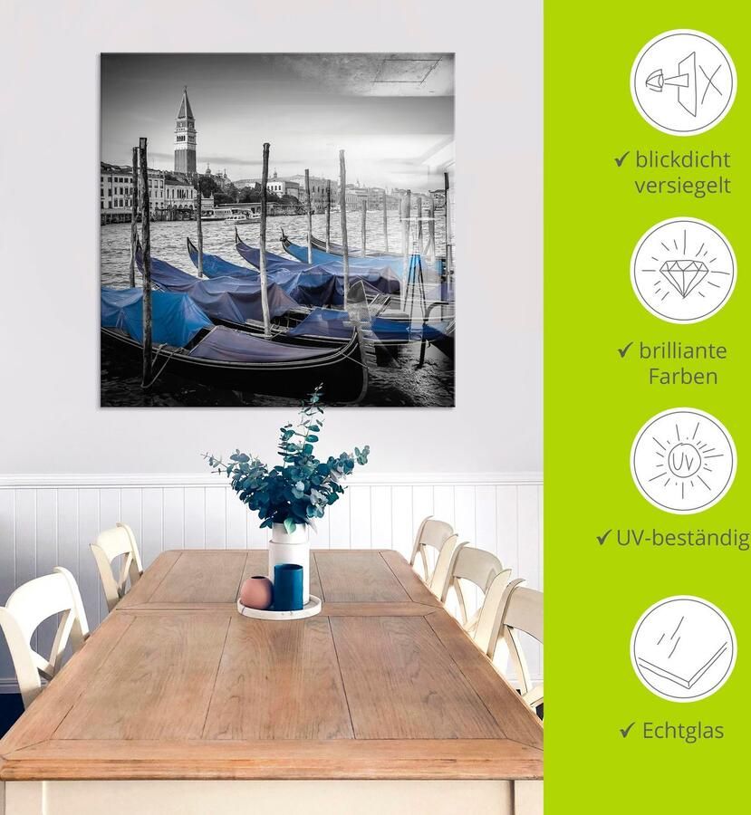Artland Print op glas Venetië Canal Grande & Markustoren I - Foto 4
