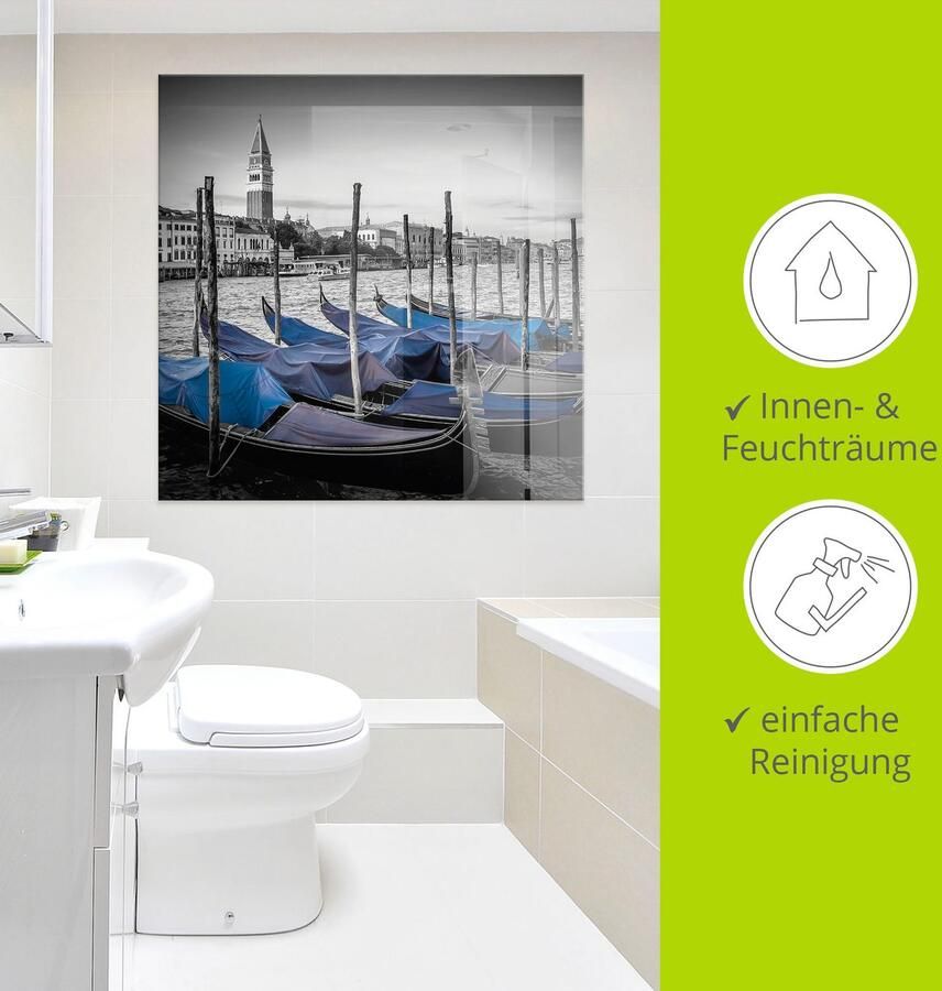 Artland Print op glas Venetië Canal Grande & Markustoren I - Foto 3