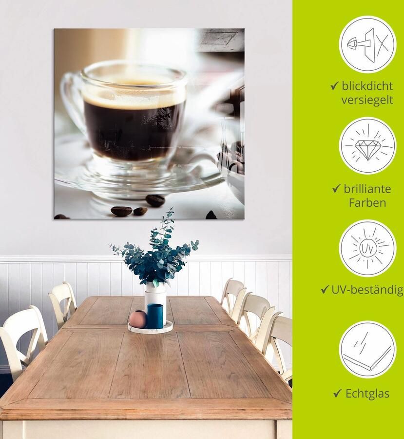 Artland Print op glas Vers espresso genot in verschillende maten - Foto 5