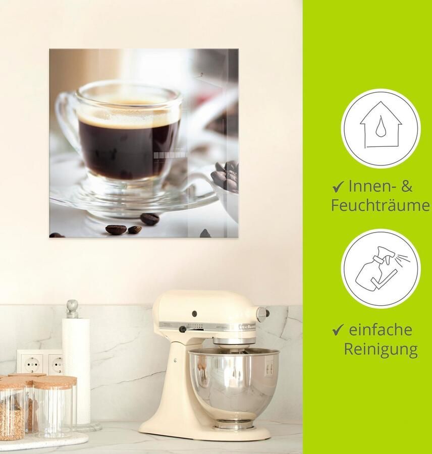 Artland Print op glas Vers espresso genot in verschillende maten - Foto 4