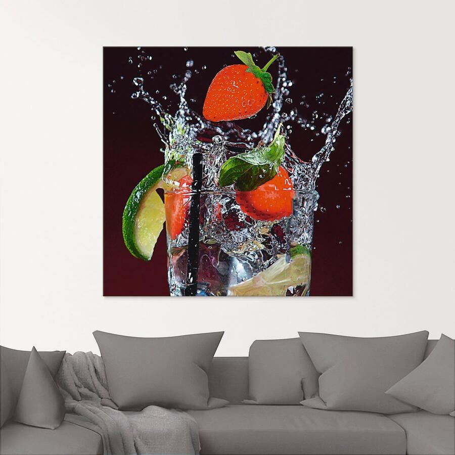 Artland Print op glas Verse fruitcocktail I in verschillende maten - Foto 2