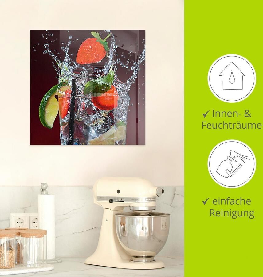 Artland Print op glas Verse fruitcocktail I in verschillende maten - Foto 2