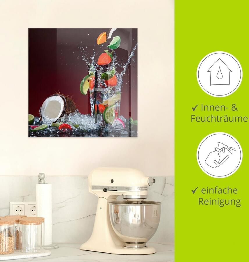 Artland Print op glas Verse fruitcocktail II - Foto 2