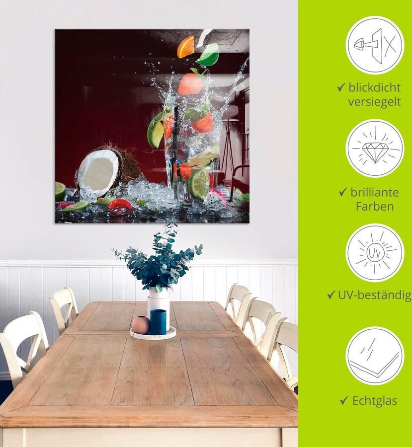 Artland Print op glas Verse fruitcocktail II - Foto 3