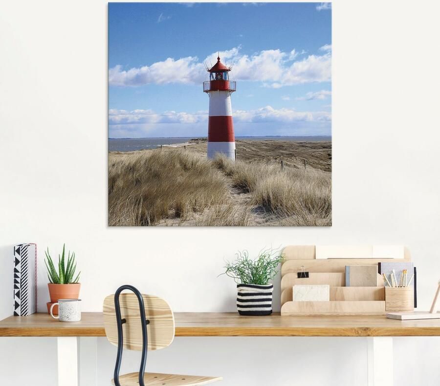 Artland Print op glas Vuurtoren Sylt in verschillende maten - Foto 5