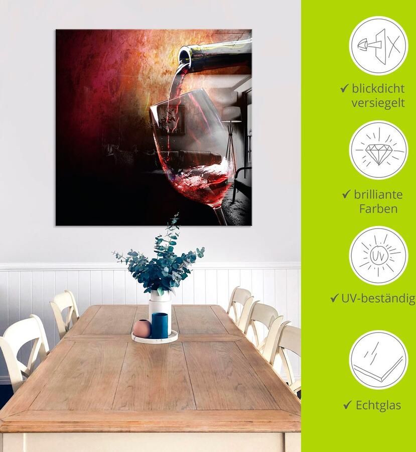 Artland Print op glas Wijn rode wijn in verschillende maten - Foto 4