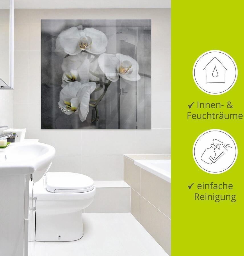 Artland Print op glas Witte orchideeën white orchidee - Foto 3