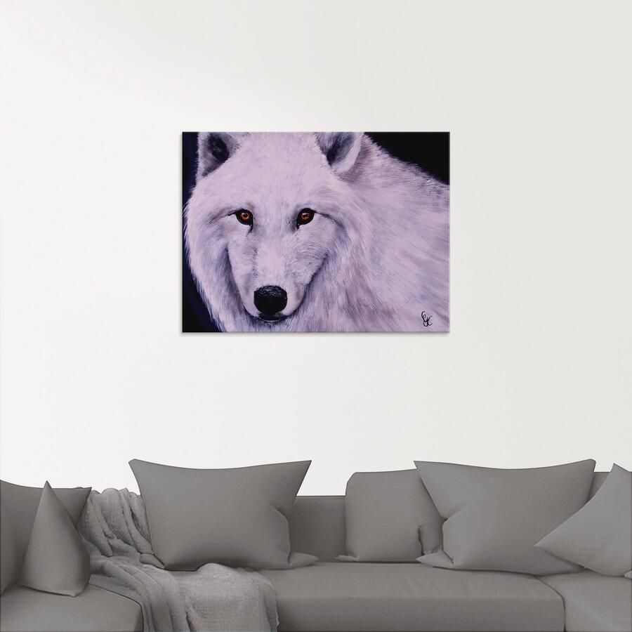 Artland Print op glas Witte wolf in verschillende maten - Foto 2
