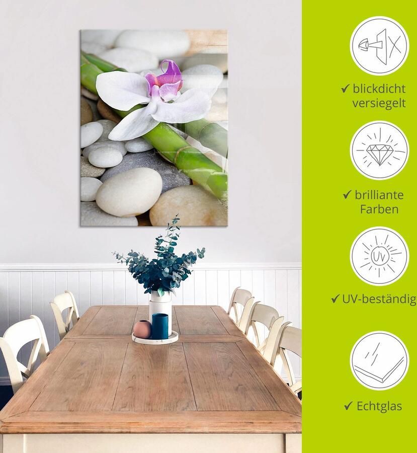 Artland Print op glas Zen orchidee in verschillende maten - Foto 4