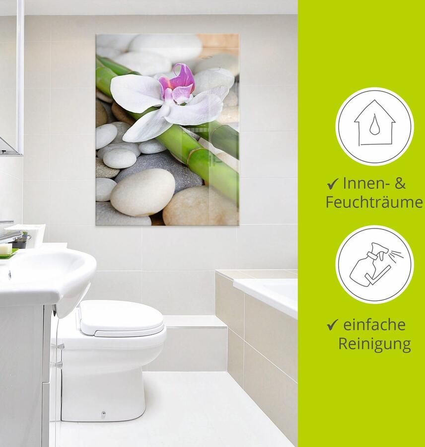 Artland Print op glas Zen orchidee in verschillende maten - Foto 3