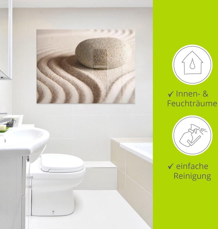 Artland Print op glas Zen steen in verschillende maten - Foto 2