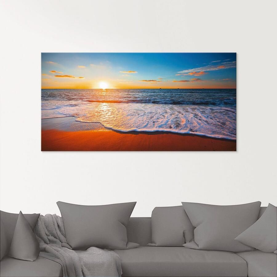 Artland Print op glas Zonsondergang en de zee - Foto 2