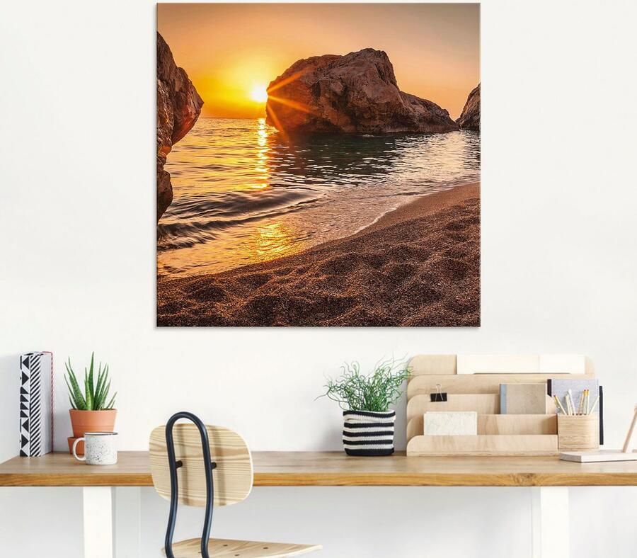 Artland Print op glas Zonsondergang en strand - Foto 4