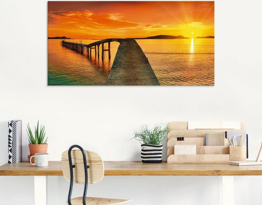 Artland Print op glas Zonsopkomst boven de zee - Foto 5