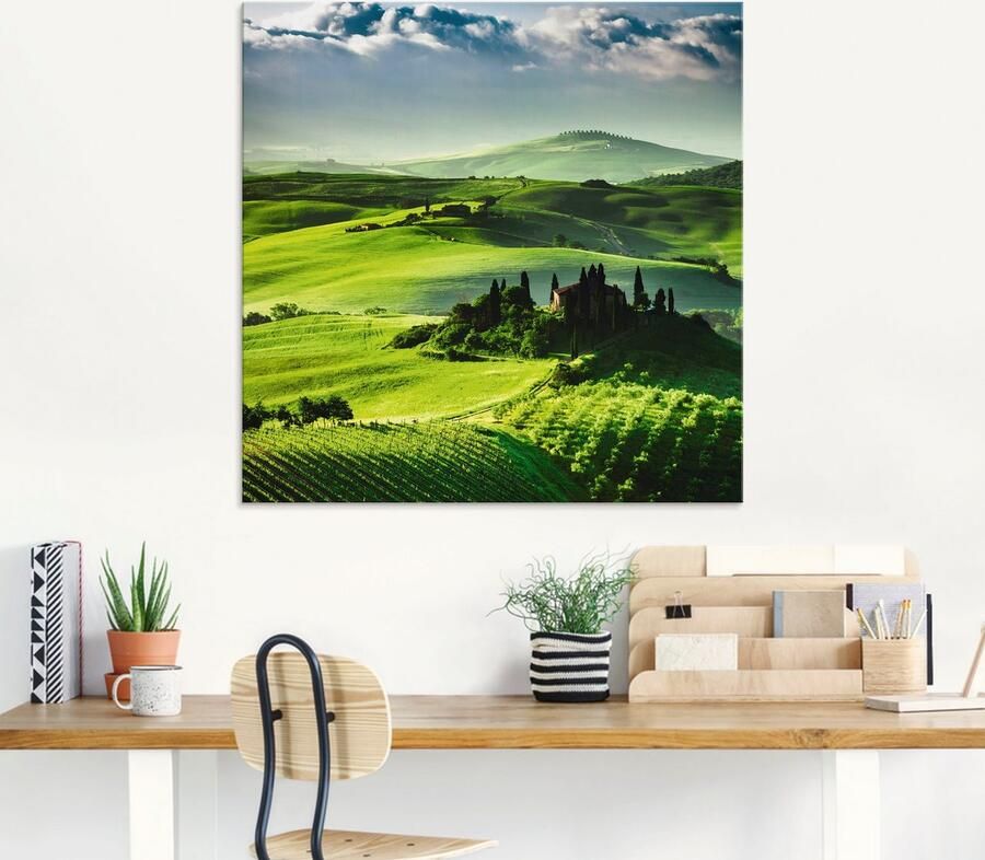 Artland Print op glas Zonsopkomst boven een olijfgaard - Foto 5