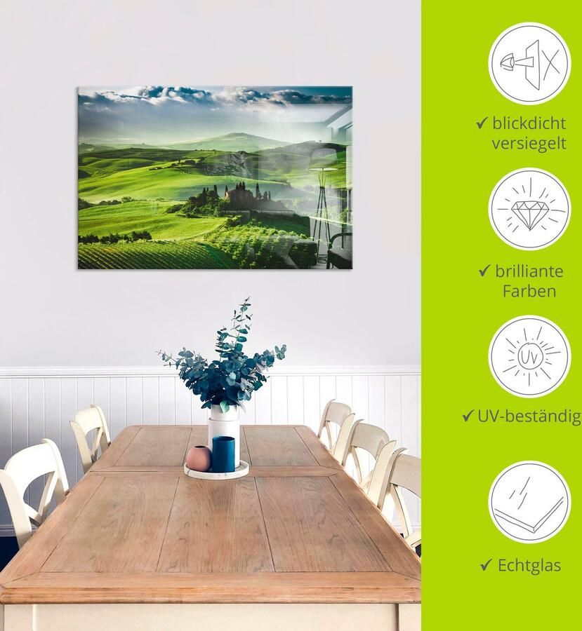 Artland Print op glas Zonsopkomst boven een olijfgaard - Foto 3