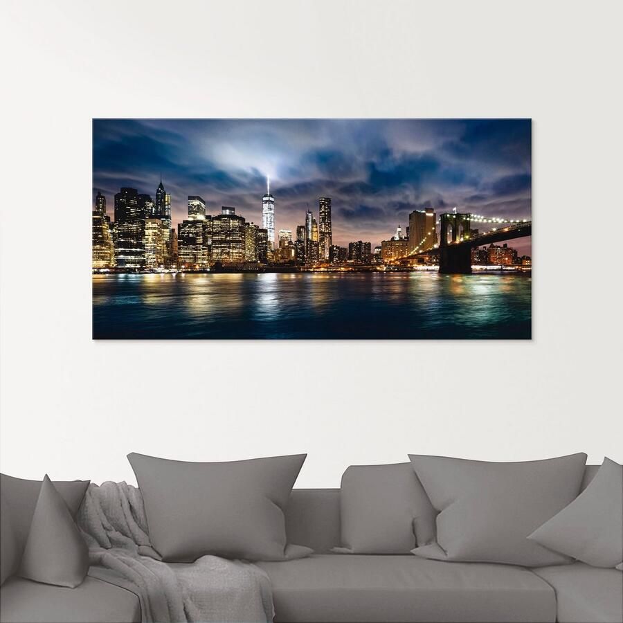 Artland Print op glas Zonsopkomst boven Manhattan - Foto 2