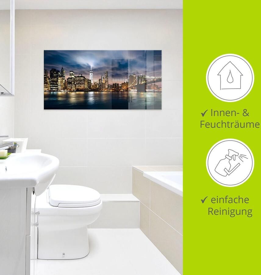 Artland Print op glas Zonsopkomst boven Manhattan - Foto 2