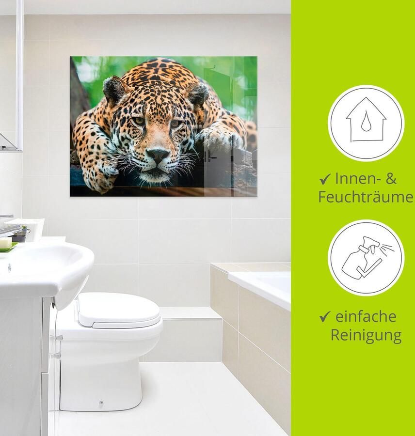 Artland Print op glas Zuid-Amerikaanse jaguar - Foto 3