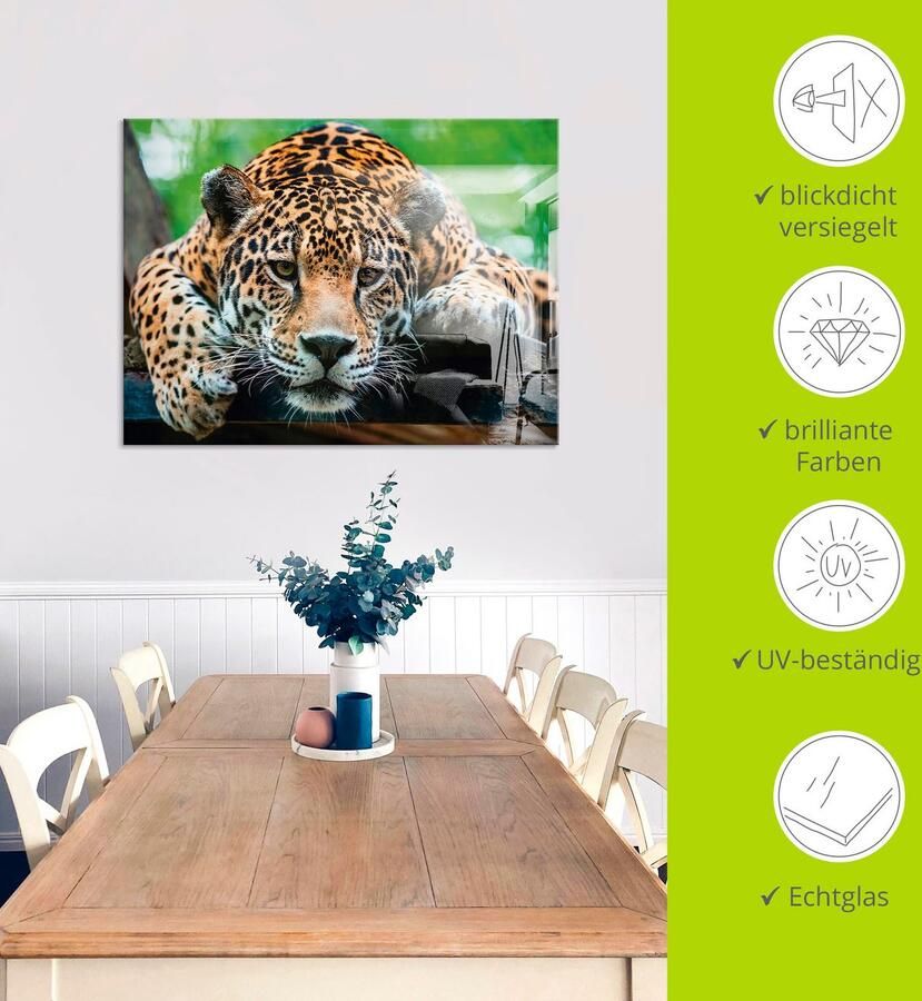 Artland Print op glas Zuid-Amerikaanse jaguar - Foto 5