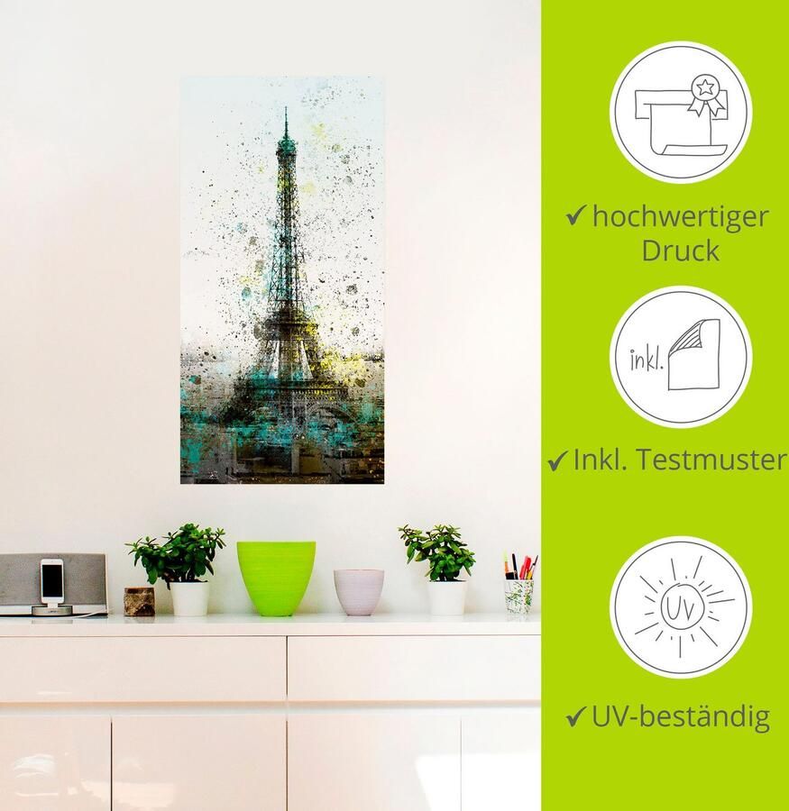 Artland Wandfolie Parijs Eiffeltoren I - Foto 2