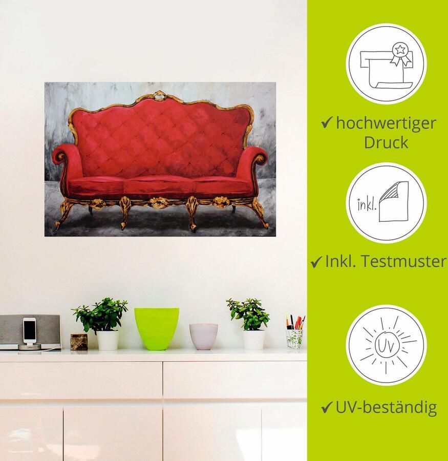 Artland Wandfolie Rode bank zelfklevend - Foto 2