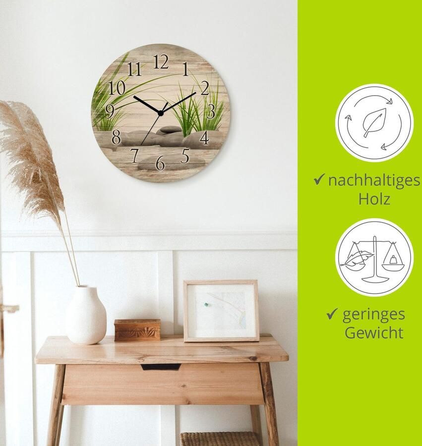 Artland Wandklok 3D stenen optioneel verkrijgbaar met kwarts- of radiografisch uurwerk geruisloos zonder tikkend geluid - Foto 4