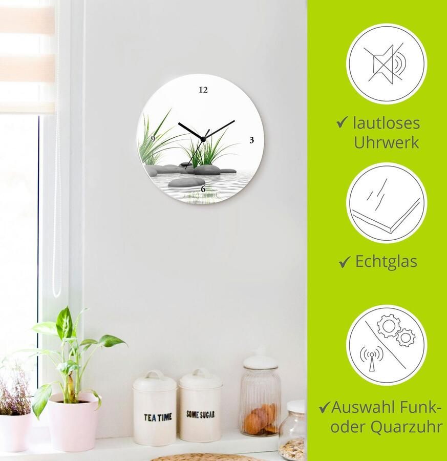 Artland Wandklok 3D stenen optioneel verkrijgbaar met kwarts- of radiografisch uurwerk geruisloos zonder tikkend geluid - Foto 6