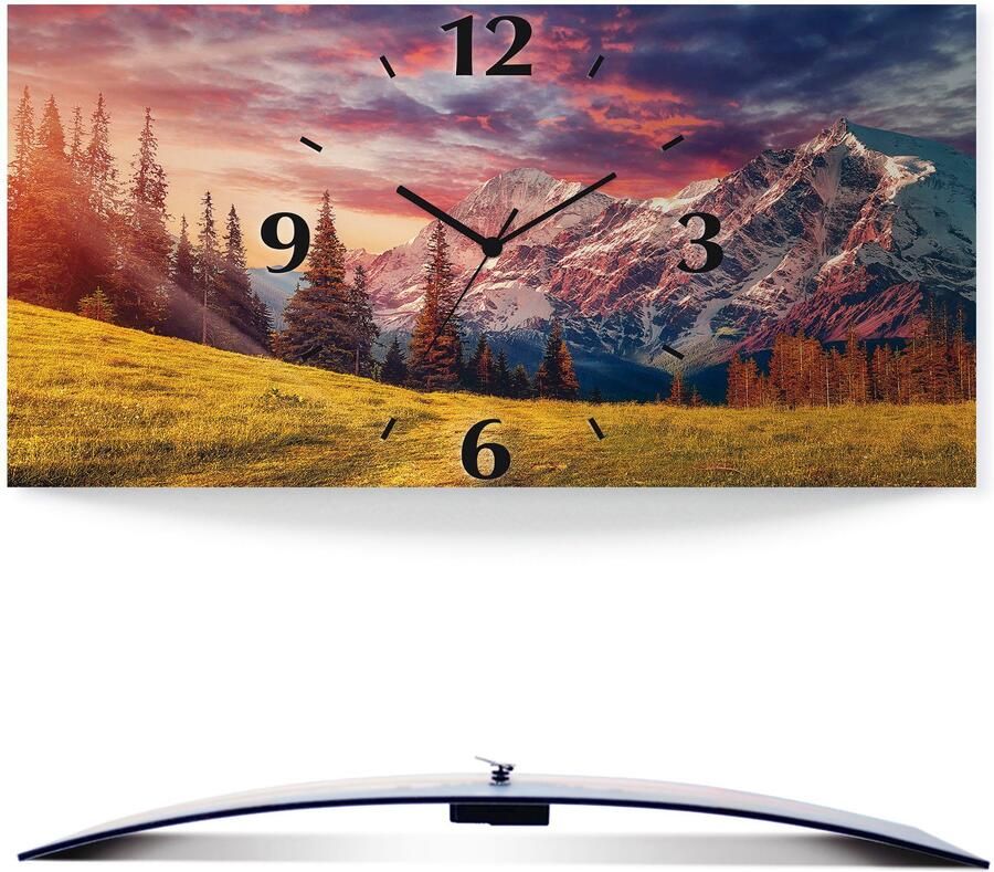 Artland Wandklok Alpien hoogland 3d-look geschulpt met kwarts- of radiografisch uurwerk verschillende maten - Foto 8