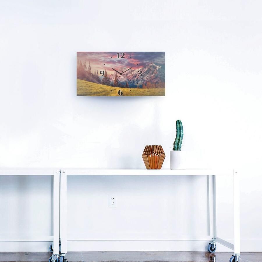 Artland Wandklok Alpien hoogland 3d-look geschulpt met kwarts- of radiografisch uurwerk verschillende maten