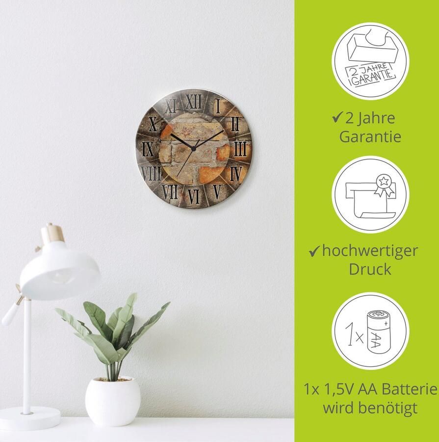 Artland Wandklok Antiek horloge optioneel verkrijgbaar met kwarts- of radiografisch uurwerk geruisloos zonder tikkend geluid - Foto 5