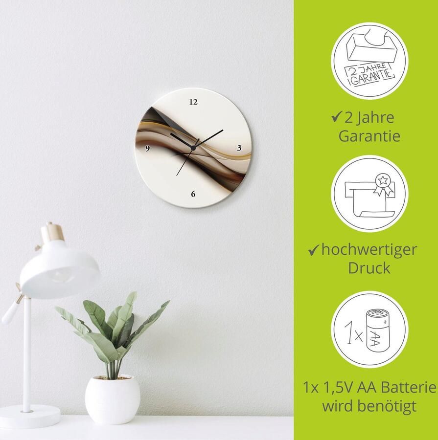 Artland Wandklok Golf optioneel verkrijgbaar met kwarts- of radiografisch uurwerk geruisloos zonder tikkend geluid - Foto 5