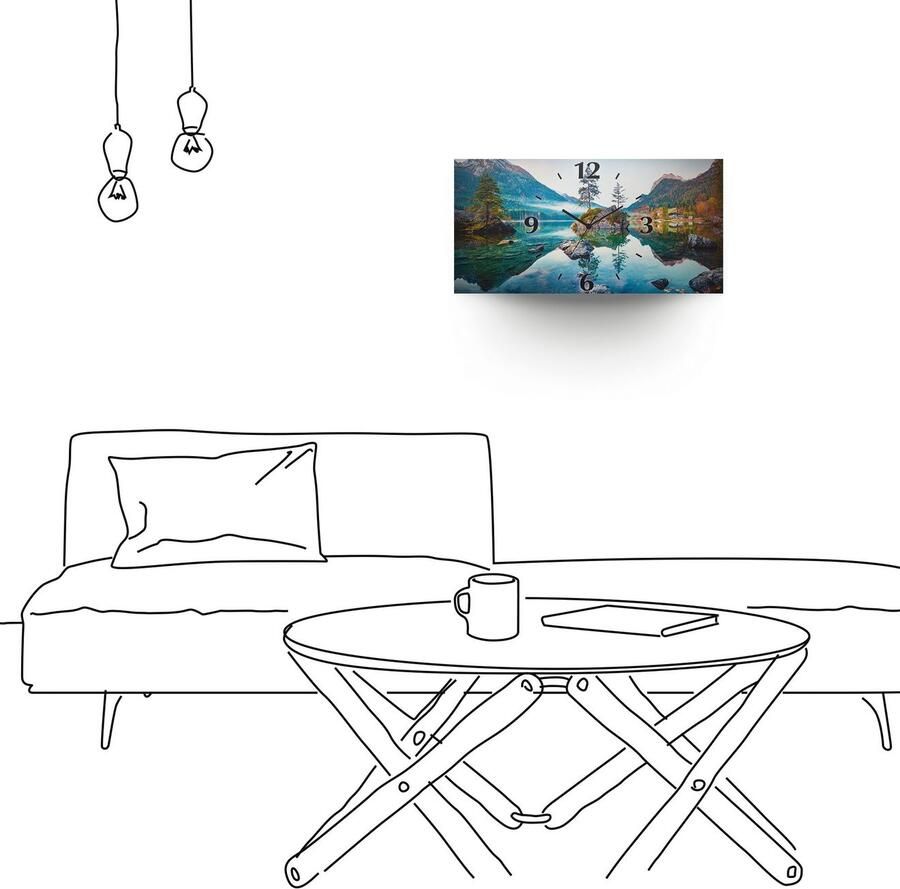 Artland Wandklok Herfstscène van de Hintersee voor de Alpen - Foto 6