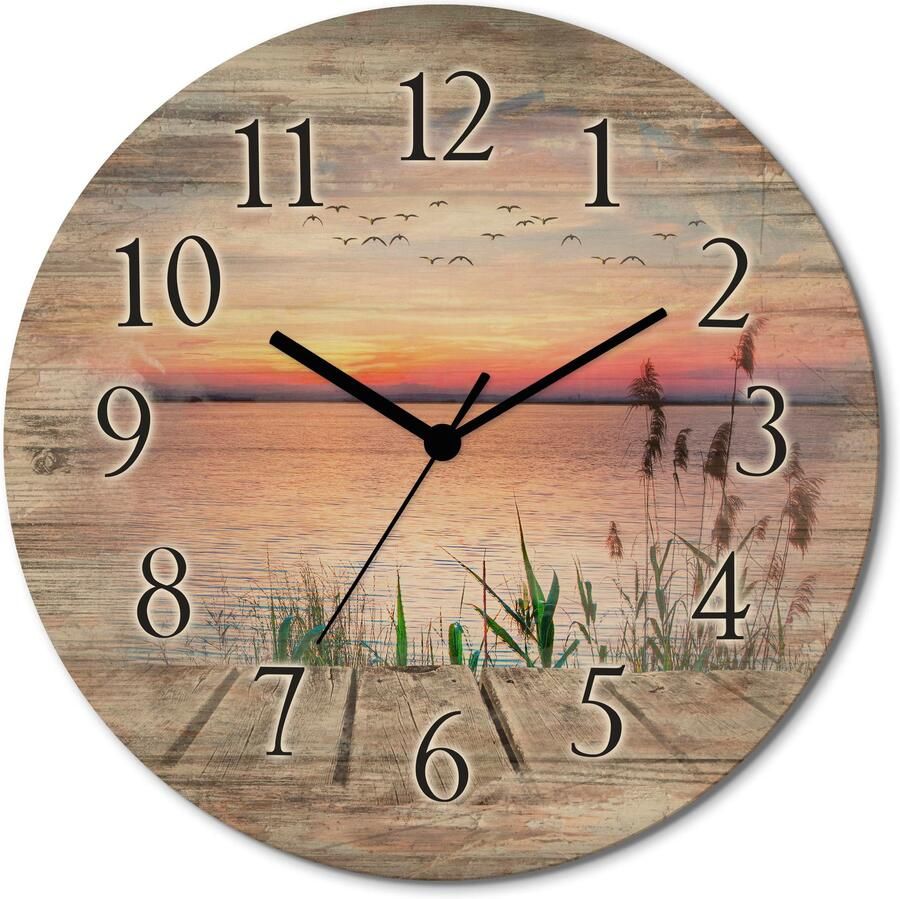 Artland Wandklok Het meer in de kleuren van de wolken optioneel verkrijgbaar met kwarts- of radiografisch uurwerk geruisloos zonder tikkend geluid - Foto 6