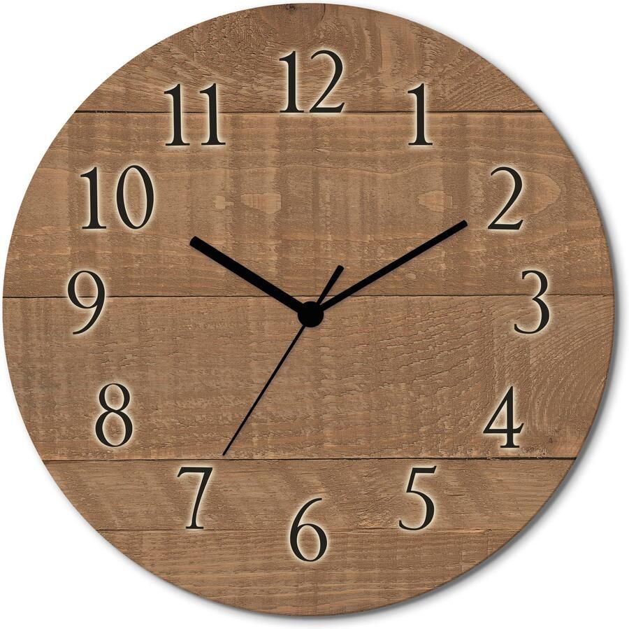 Artland Wandklok Hout donker optioneel verkrijgbaar met kwarts- of radiografisch uurwerk geruisloos zonder tikkend geluid - Foto 6
