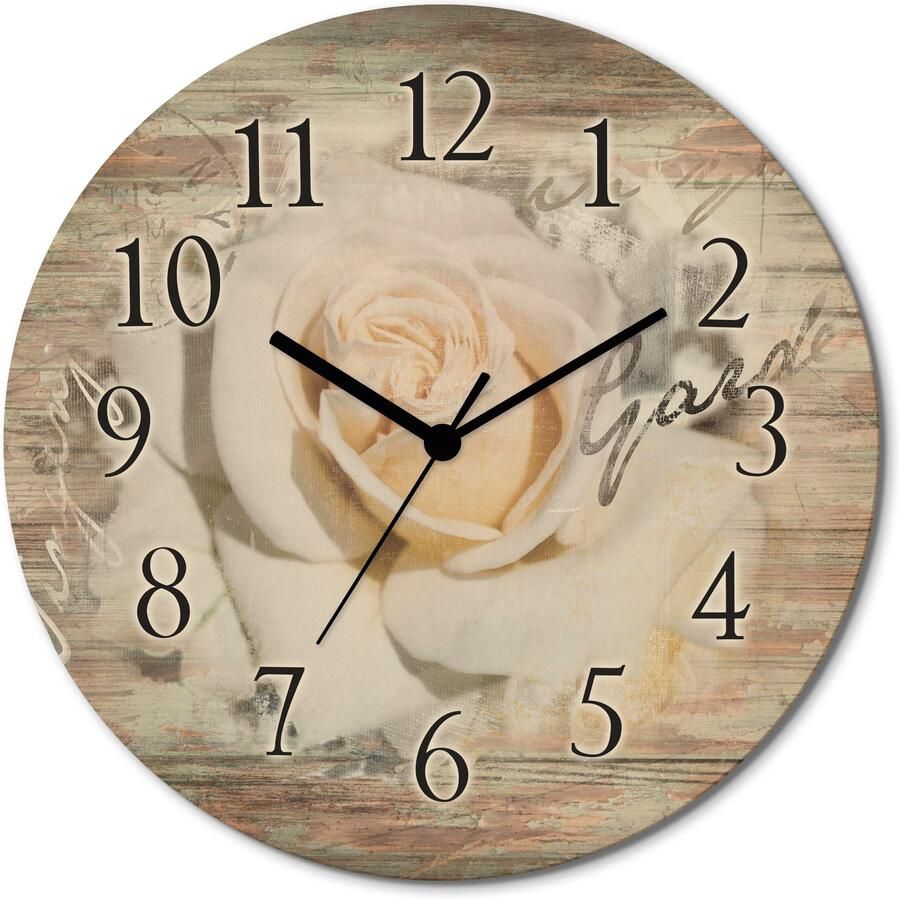 Artland Wandklok In letters roos optioneel verkrijgbaar met kwarts- of radiografisch uurwerk geruisloos zonder tikkend geluid - Foto 6