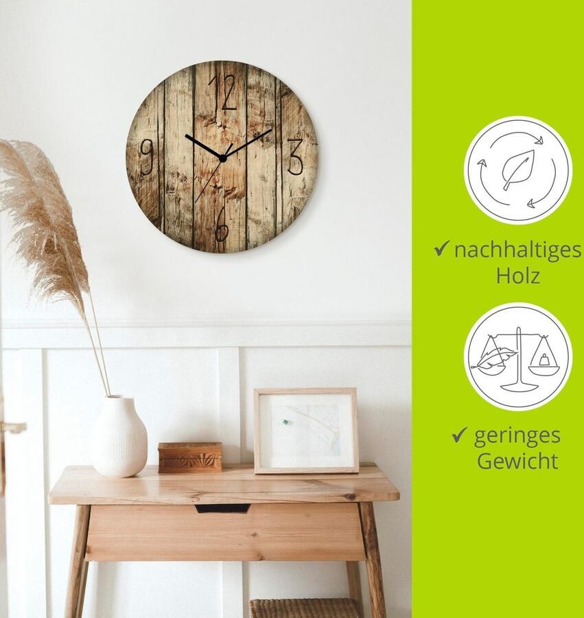 Artland Wandklok Kronieken van de natuur optioneel verkrijgbaar met kwarts- of radiografisch uurwerk geruisloos zonder tikkend geluid - Foto 4