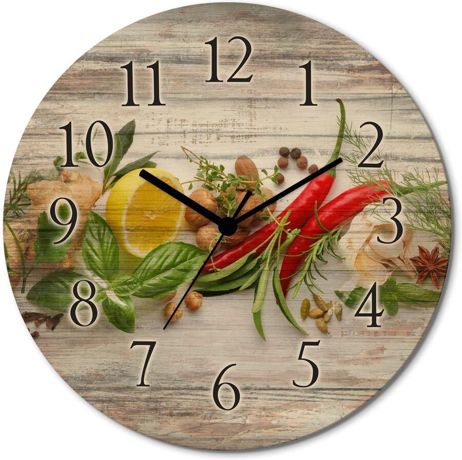 Artland Wandklok Kruiden en specerijen optioneel verkrijgbaar met kwarts- of radiografisch uurwerk geruisloos zonder tikkend geluid - Foto 6
